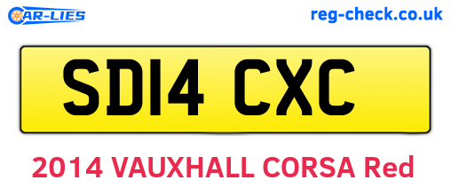 SD14CXC are the vehicle registration plates.