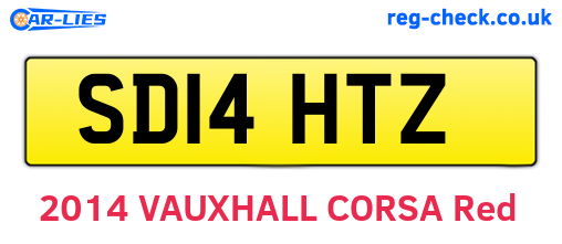 SD14HTZ are the vehicle registration plates.