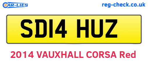 SD14HUZ are the vehicle registration plates.