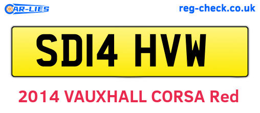 SD14HVW are the vehicle registration plates.