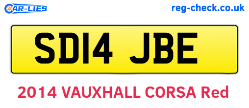 SD14JBE are the vehicle registration plates.