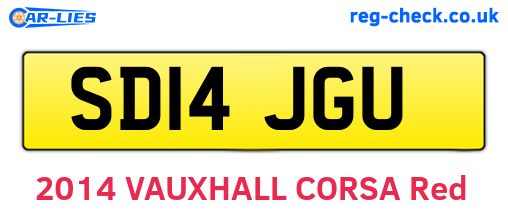 SD14JGU are the vehicle registration plates.