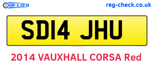 SD14JHU are the vehicle registration plates.