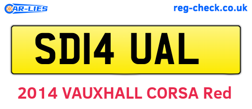 SD14UAL are the vehicle registration plates.