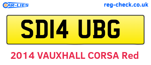 SD14UBG are the vehicle registration plates.