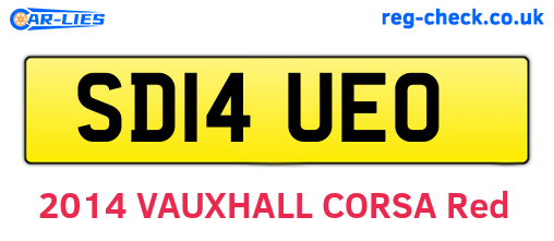 SD14UEO are the vehicle registration plates.