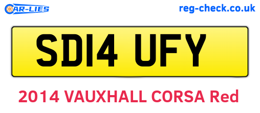 SD14UFY are the vehicle registration plates.