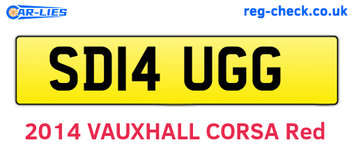 SD14UGG are the vehicle registration plates.