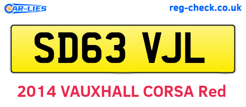 SD63VJL are the vehicle registration plates.