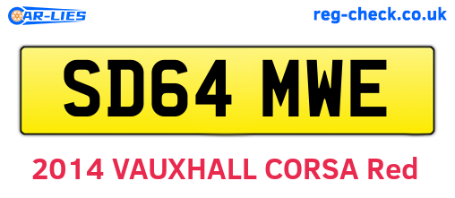 SD64MWE are the vehicle registration plates.