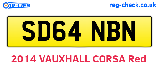 SD64NBN are the vehicle registration plates.