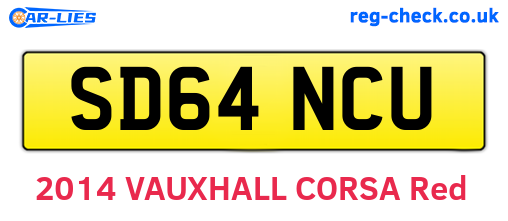 SD64NCU are the vehicle registration plates.