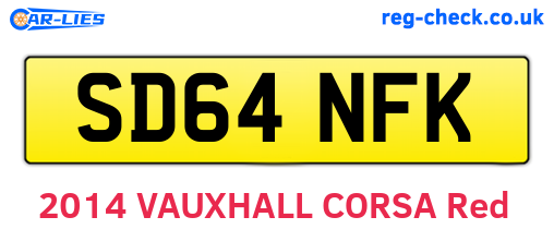SD64NFK are the vehicle registration plates.