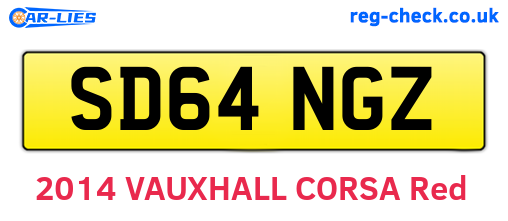 SD64NGZ are the vehicle registration plates.