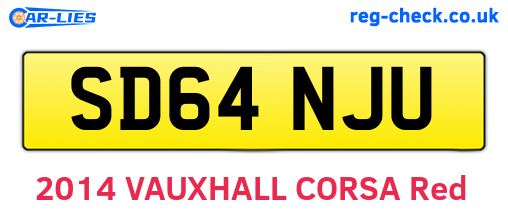 SD64NJU are the vehicle registration plates.