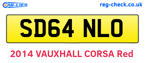 SD64NLO are the vehicle registration plates.