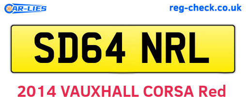SD64NRL are the vehicle registration plates.