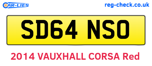 SD64NSO are the vehicle registration plates.