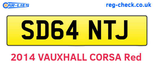 SD64NTJ are the vehicle registration plates.