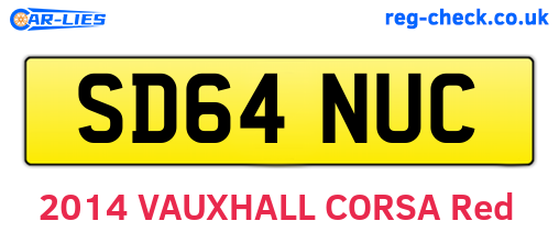 SD64NUC are the vehicle registration plates.