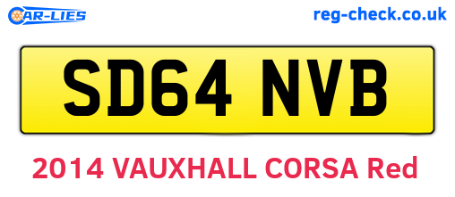 SD64NVB are the vehicle registration plates.