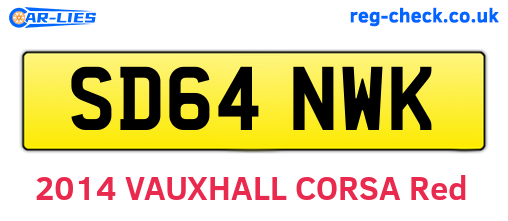 SD64NWK are the vehicle registration plates.