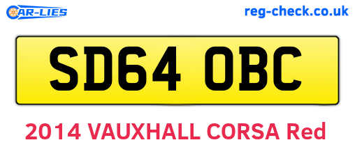 SD64OBC are the vehicle registration plates.