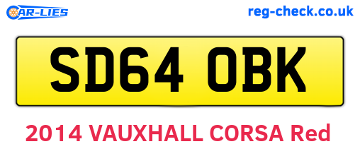 SD64OBK are the vehicle registration plates.