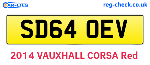 SD64OEV are the vehicle registration plates.