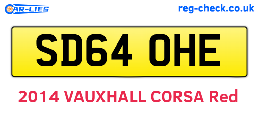 SD64OHE are the vehicle registration plates.