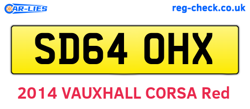 SD64OHX are the vehicle registration plates.