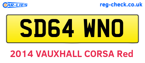 SD64WNO are the vehicle registration plates.