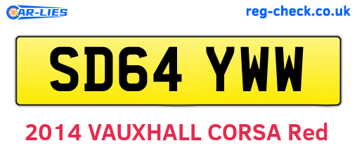 SD64YWW are the vehicle registration plates.