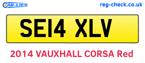 SE14XLV are the vehicle registration plates.