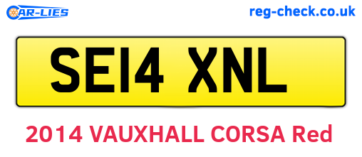 SE14XNL are the vehicle registration plates.