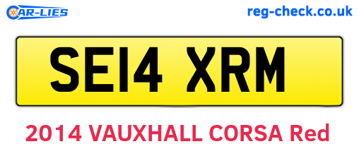 SE14XRM are the vehicle registration plates.