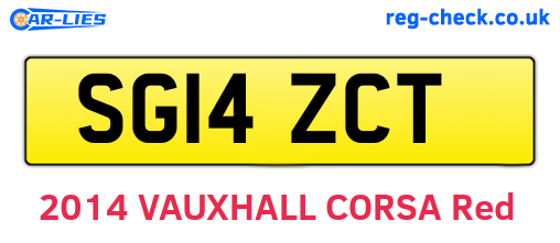 SG14ZCT are the vehicle registration plates.