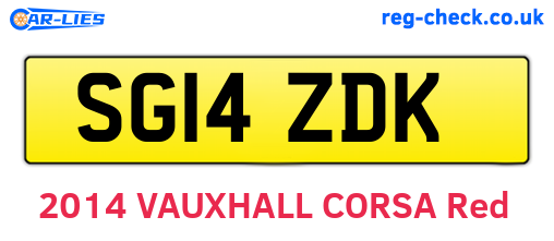 SG14ZDK are the vehicle registration plates.