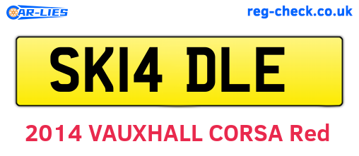 SK14DLE are the vehicle registration plates.