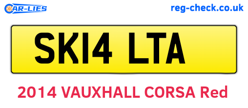 SK14LTA are the vehicle registration plates.