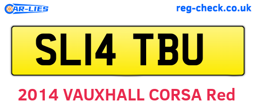 SL14TBU are the vehicle registration plates.