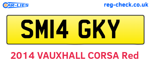 SM14GKY are the vehicle registration plates.