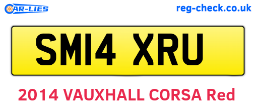 SM14XRU are the vehicle registration plates.