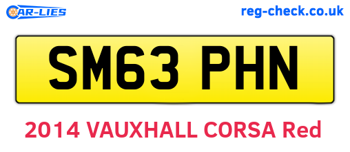 SM63PHN are the vehicle registration plates.