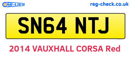 SN64NTJ are the vehicle registration plates.
