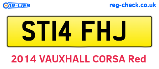ST14FHJ are the vehicle registration plates.