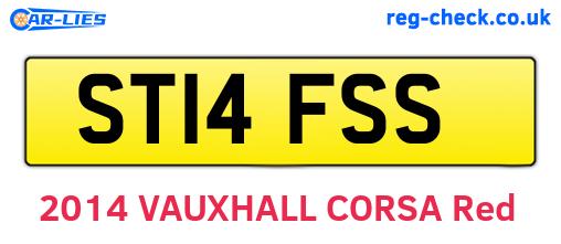 ST14FSS are the vehicle registration plates.