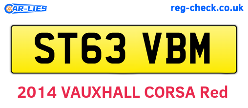 ST63VBM are the vehicle registration plates.