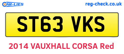 ST63VKS are the vehicle registration plates.