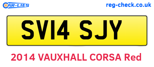 SV14SJY are the vehicle registration plates.